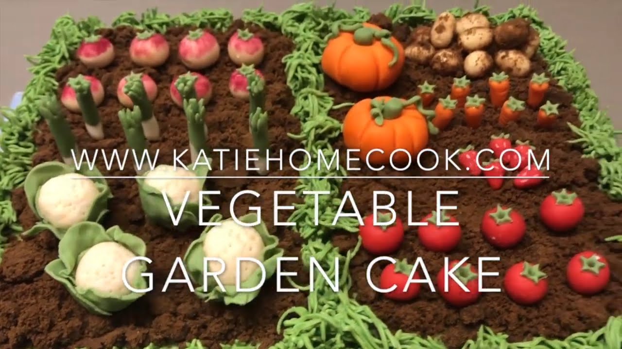 Vegetable Garden/Allotment Cake Tutorial & How to make easy fondant vegetables