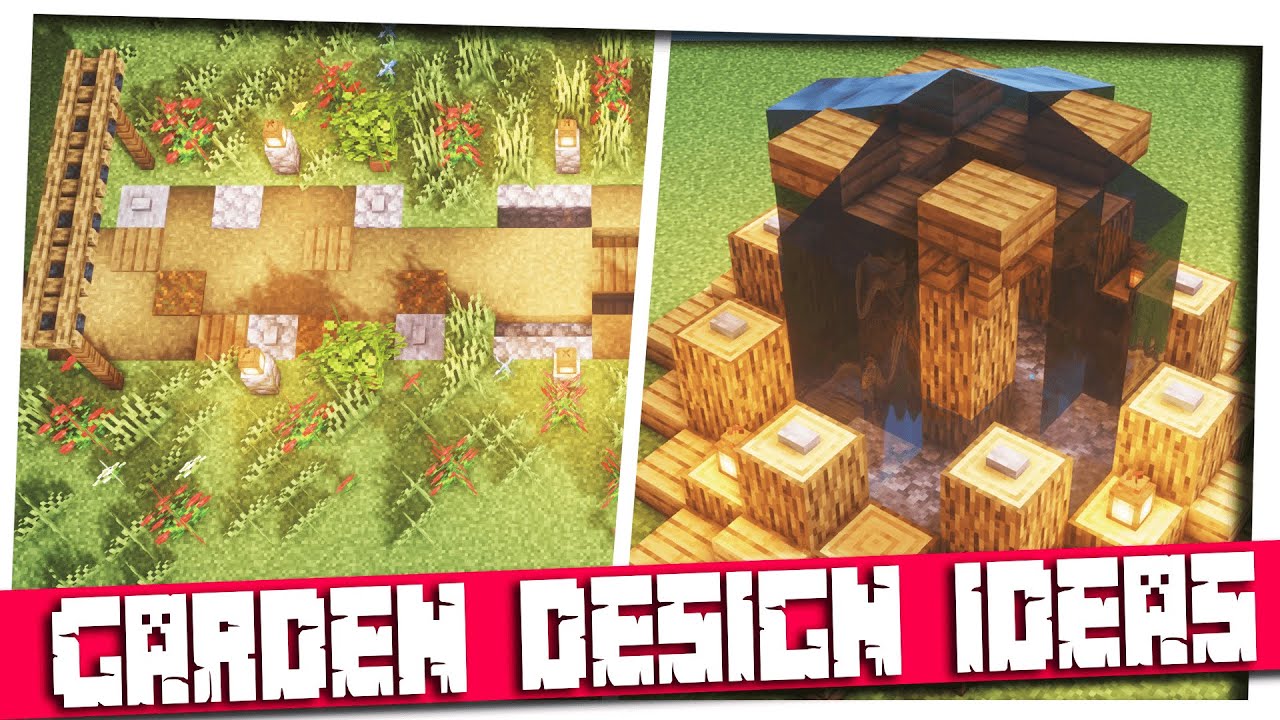 Minecraft  Garden Design Ideas and Designs! [Inspiration & Tips] Decoration Tutorial!