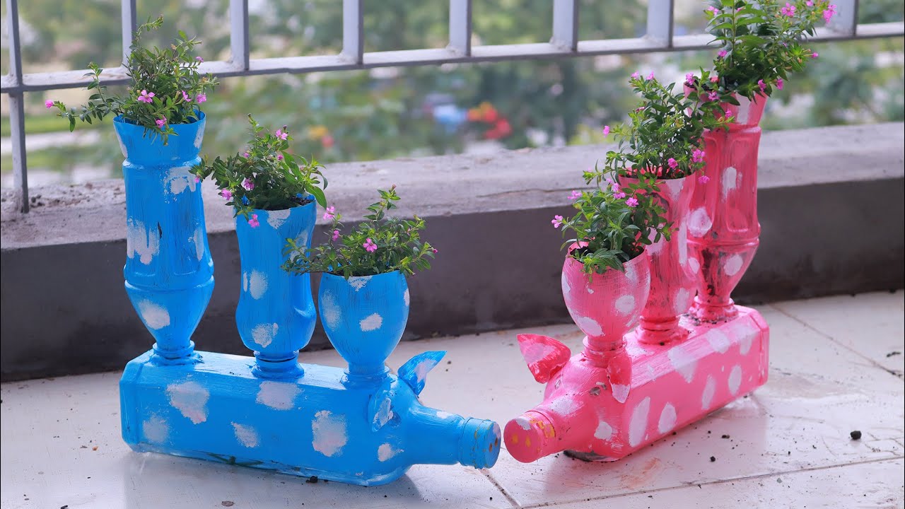 How To Grow Flowers in Plastic Bottles Art | Home Garden Decoration Ideas DIY | Home Decor