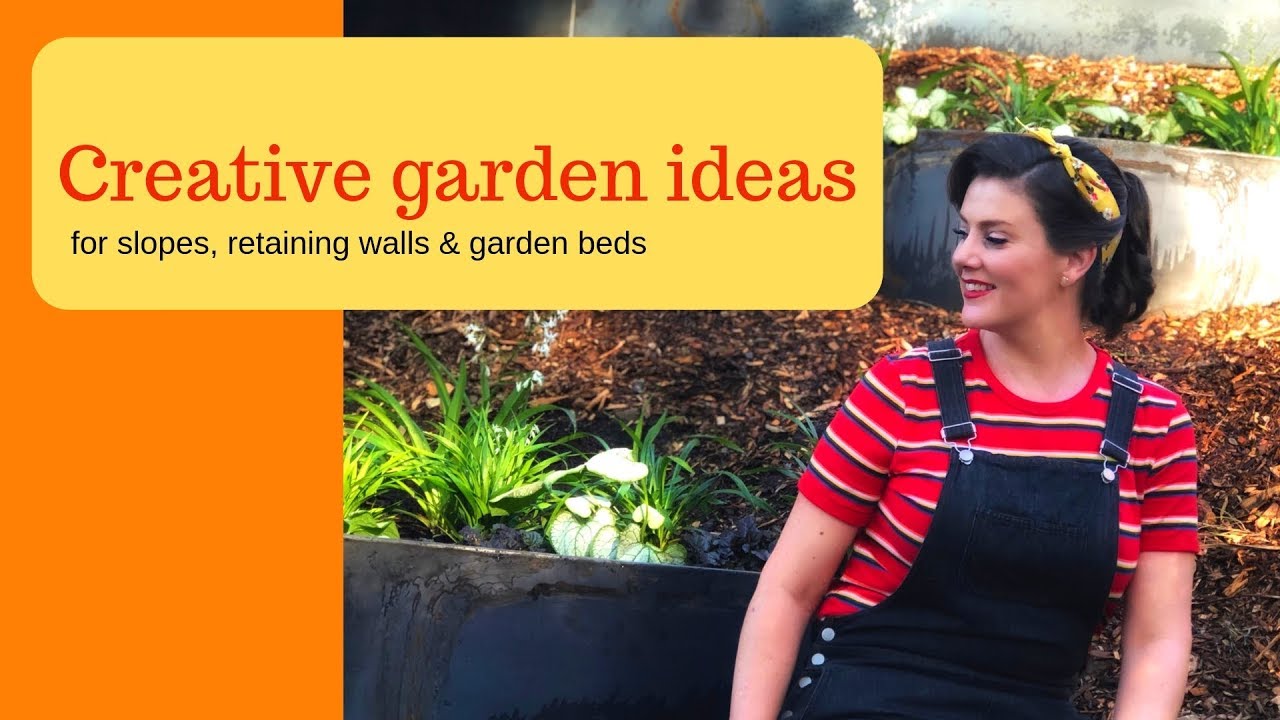 Ideas for gardening on a slope or hill // StraightCurve Garden Edging // The Gardenettes