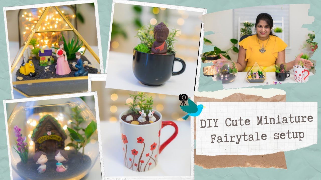 Creative Terrarium succulent Gardening Ideas| DIY Teacup  FishBowl Miniature Ideas|Telugu Vlogs USA